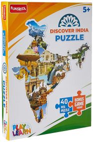 Funskool Play And Learn Discover India Puzzle, For Kids 5Y+