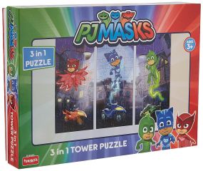 Funskool PJ Masks 3 in 1 Tower Puzzle (for kids aged 4 years and above)