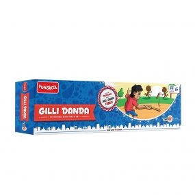 Funskool Games Gilli Danda Traditional Outdoor Game of India with Wooden Gilli and dhanda for Kids 8 Years+