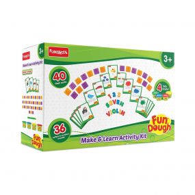 Fun-Dough Make And Learn Activity Kit with 4 Tubs, for 3Y+ Kids