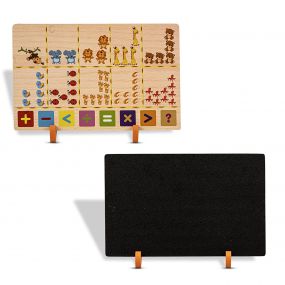 Baybee 2 In 1 Multi Functional Educational Wooden Digital Computing Learning Blocks Box Set For Kids