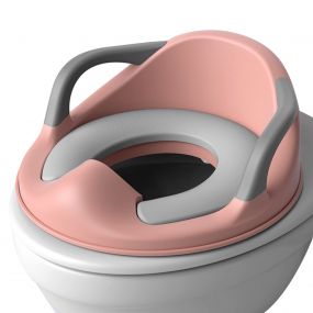 Baybee Melo Kids Toilet Potty Seat for Western Toilets, Baby Potty Training Seat Chair With Lock Adjustable, Handle And Cushion Seat, Pink