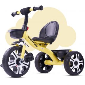 Baybee Coaster Iii Tricycle for Kids, Smart Plug & Play Baby Tricycle Cycle for Kids With Front & Rear Storage Baskets | Baby Kids Cycle Tricycle | Baby Cycle for Kids 2 To 5 Years Boys Girls (Yellow)