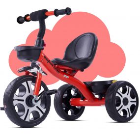Baybee Coaster Iii Tricycle for Kids, Smart Plug & Play Baby Tricycle Cycle for Kids With Front & Rear Storage Baskets | Baby Kids Cycle Tricycle | Baby Cycle for Kids 2 To 5 Years Boys Girls (Red)