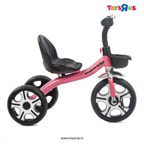 Baybee Coaster Iii Tricycle for Kids, Smart Plug & Play Baby Tricycle Cycle for Kids With Front & Rear Storage Baskets | Baby Kids Cycle Tricycle | Baby Cycle for Kids 2 To 5 Years Boys Girls (Pink)