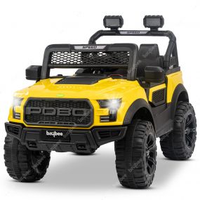 Baybee Bronco Rechargeable Battery Operated Jeep for Kids, Ride On Toy Kids Car With Bluetooth, Music & Light | Baby Big Electric Jeep | Battery Car for Kids To Drive 2 To 5 Years Boy Girl (Yellow)