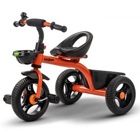 Baybee Geezee Baby Tricycle for Kids, Smart Plug & Play Kids Tricycle, Cycle for Kids With Bell Front & Rear Baskets | Baby Kids Cycle Tricycle | Baby Cycle for Kids 2 To 5 Years Boys Girls (Orange)