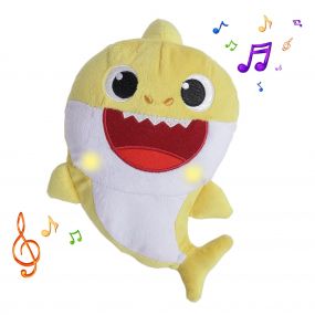 Baby Shark Plush 12 Inch, Sings & Lights Up Baby Shark (Yellow)