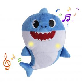 Baby Shark Plush, 12 Inch Sings & Lights Up, Daddy Shark (Blue)