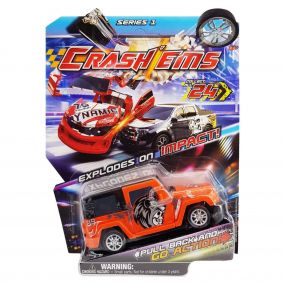 Crash'ems-Trail Blazer Pull Back Vehicle, Explodes on Impact, 1 Car and 2 Modes of Play for kids 3 Years and Above