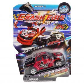 Crash'ems-Spartan Pull Back Vehicle, Explodes on Impact, 1 Car and 2 Modes of Play for kids 3 Years and Above