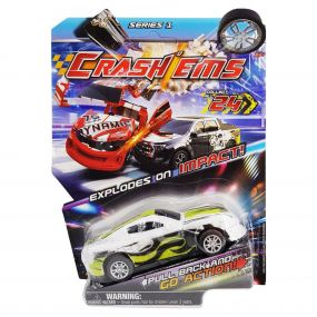 Crash'Ems Gold Flame Pull Back Car for Kids 3 Years To 4 Years | Multicolor