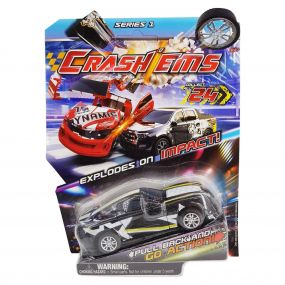 Crash'Ems Black Star Pull Back Car for Kids 3 Years To 4 Years | Multicolor