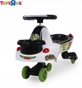 Avigo Eco Panda Magic Car With Music And Light Feature for Kids Rideons & Wagons Non Battery Operated Ride On (Multicolour)