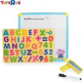 Universe of Imagination 4-In-1 Magnetic Slate Board With Alphabets & Numbers