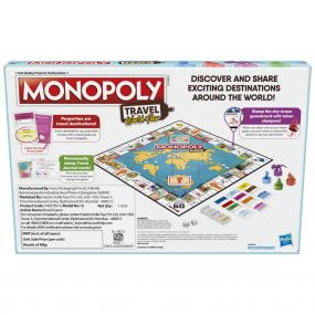 Monopoly Travel World Tour Board Game for Families and Kids