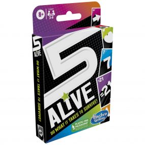 Hasbro Gaming 5 Alive Card Game, Fast-Paced Kids Game, Easy to Learn, Fun Family Game for Ages 8 and Up, Card Game for 2 to 6 Players