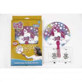 Bubble Magic Fan Bubs Unicorn With Hand Fans And Bubble Solution | Multicolor