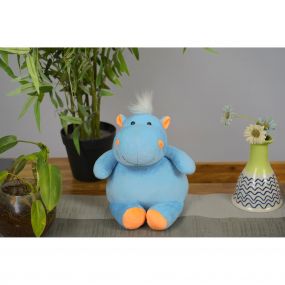 Furrendz Happy Hippo 10" - Blue Stuffed Toy for Boys & Girls