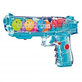 Karma Solution Gear Musical Transparent Light Gun for Kids 3Y+