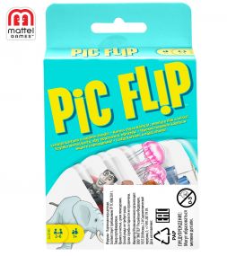 Mattel Games Pic Flip Card Game for Kids 7+ Years | 2-6 Players