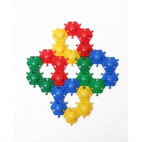 UA Toys Girnar Hexie Puzzle Blocks (96 Pcs) for Age 18M+