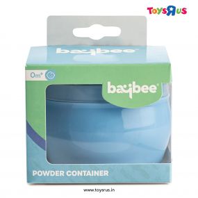 Baybee Baby Powder Puff with Storage Container, Ultra Soft Baby Powder Puff for Babies with Handle, Powder Storage Puff, Soft Face Body Cosmetic Powder Puff Sponge Box Case (Large) (Blue)