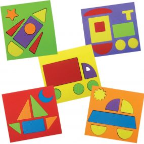 Imagimake Make With Shapes 5 Vehicles Puzzles for 3+ Years (42 Pieces)