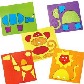 Imagimake Make With Shapes 5 Animal Puzzles for Kids 3Y+ (42 Pieces)