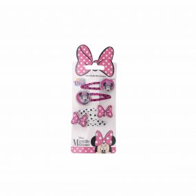 Minnie Mouse Polka Dots Hair Clips Packof 4 For Kids 3+