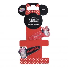 Minnie Mouse Snap Hair Clips and Bands (Pack Of 2 Each)