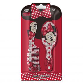 Lil Diva Minnie Mouse Hairbrush and Comb (Red), 3Y+