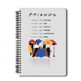 Friends Tv Series Umbrella A5 Wiro Notebook (150 Pages)