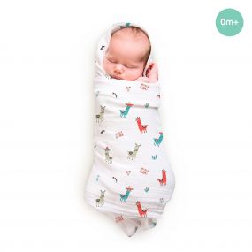 Rabitat pamper soft bamboo swaddle No Prob Lama for Babies 0-24 months