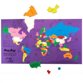 Imagimake Mapology world map and its countries jigsaw puzzle for kids age 4+