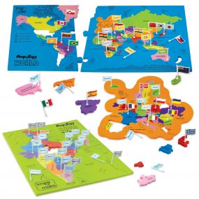 Imagimake Mapology Combo (Puzzle of India, World With Capitals And Country Flags) | Multicolor
