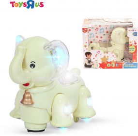 Bruin Bump & Go Hello Elephant Car With Music And Light Feature For Kids