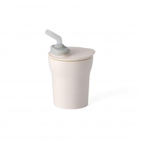 Miniware 1-2-3 Sip! Sippy Cup Vanilla/Grey With Food-Grade Silicon Straw 200ml