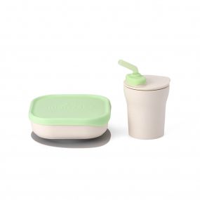 Miniware Sip & Snack-Suction Bowl With Sippy Cup Feeding Set