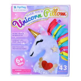 Pepplay Unicorn Pillow Diy Kit Art & Craft Activity Kit For Kids | (43Pieces)
-5-8 Years