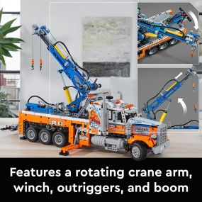LEGO Technic Heavy-Duty Tow Truck 42128 Model Building Kit (2,017 Pieces)