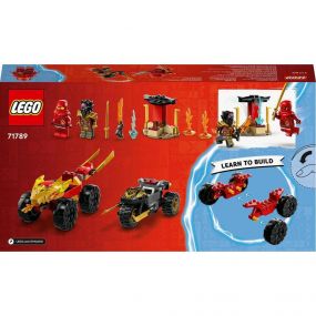 LEGO NINJAGO Kai and Ras’s Car and Bike Battle 71789 Building Toy Set (103 Pieces)