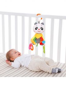 Baby Moo Panda White Premium Hanging Toy With Teether