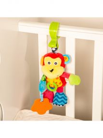 Baby Moo Monkey Red Pulling Toy With Teether