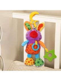 Baby Moo Cute Purple Hanging Pulling Toy With Teether