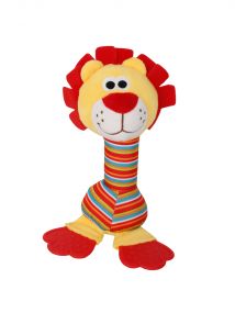 Baby Moo Lion Yellow And Red Soft Rattle With Teether