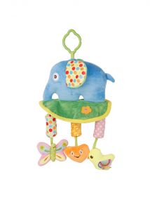 Baby Moo Elephant Blue Musical Hanging Training Toy