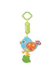 Baby Moo Chirpy Birdy Blue Hanging Musical Toy / Wind Chime With Teether