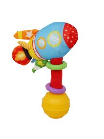 Baby Moo Rocket Blue Handheld Rattle