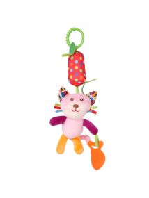 Baby Moo Rabbit Purple And Multicolour Hanging Toy / Wind Chime With Teether